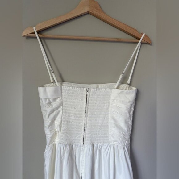 NEW Reformation Lissa Cotton Midi Dress White Ivory Removable Strap | US 4 UK 8 - Picture 9 of 15
